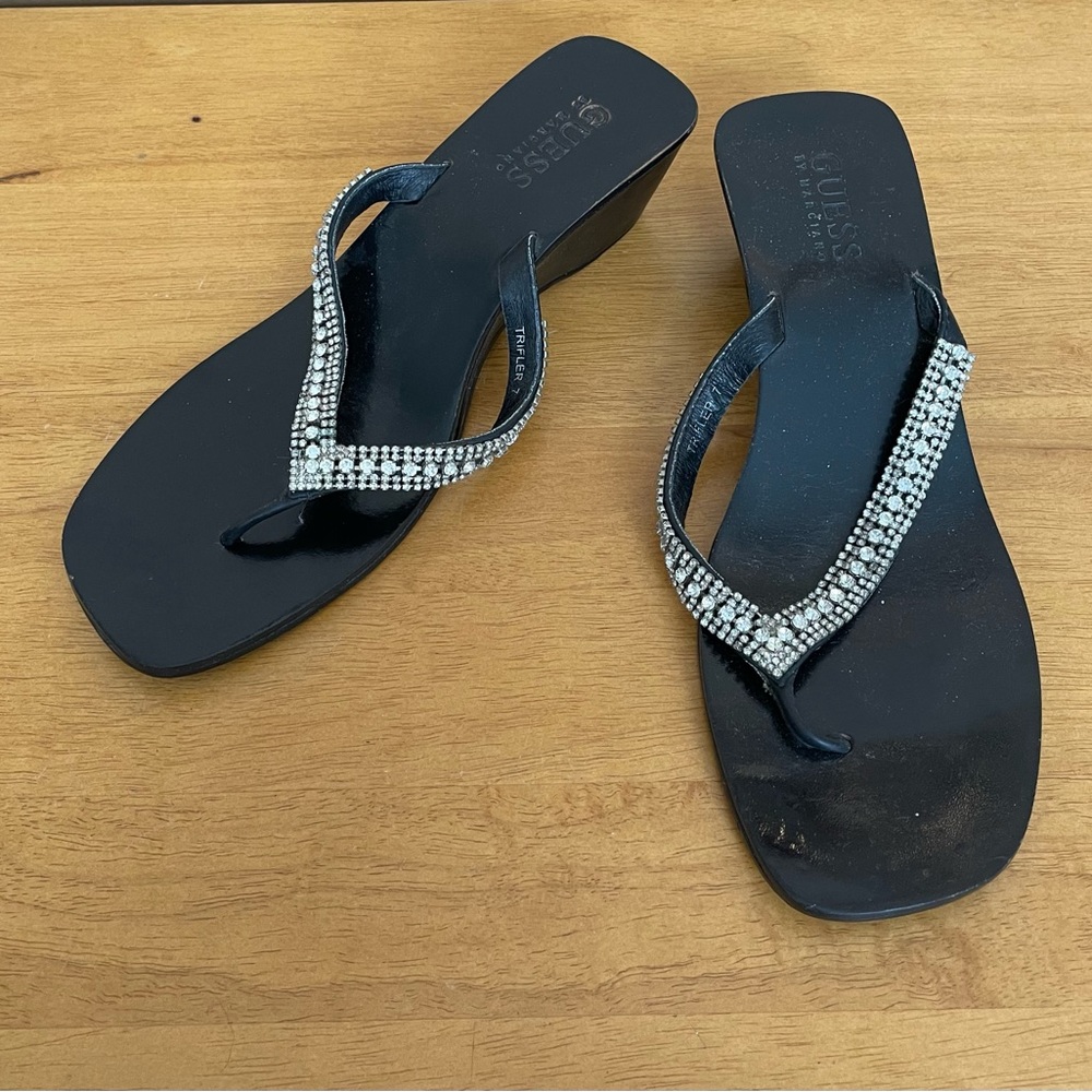 Vintage Guess Rhinestone Sandals - Picture 2 of 6